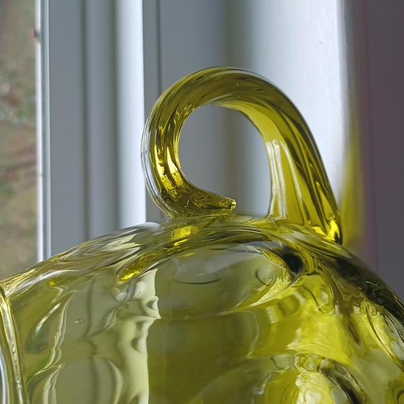 💚Empoli Art Glass Green Coin Dot Pitcher - Picture 3 of 11